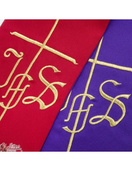 Bicolored Priest Stole Embroidered