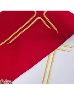 Zweifarbige Priesterstola bestickt