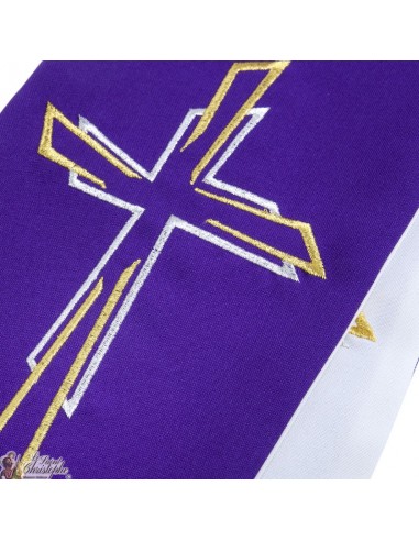 Bicolored Priest Stole Embroidered