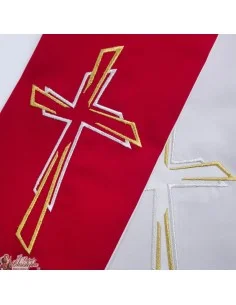 Saco Sacerdote Bicolor Bordado