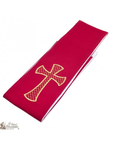 Zweifarbige Priesterstola bestickt