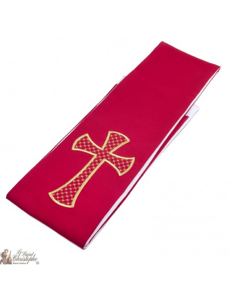 Zweifarbige Priesterstola bestickt