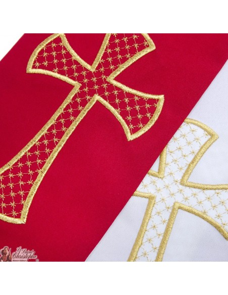 Bicolored Priest Stole Embroidered