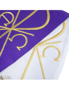 Zweifarbige Priesterstola bestickt