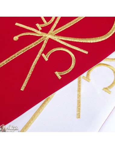 Zweifarbige Priesterstola bestickt