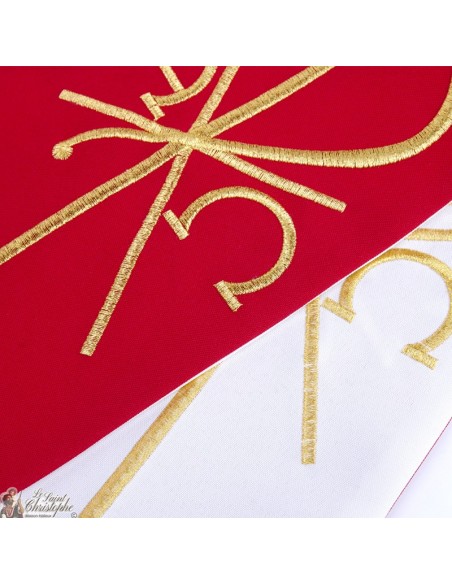 Bicolored Priest Stole Embroidered