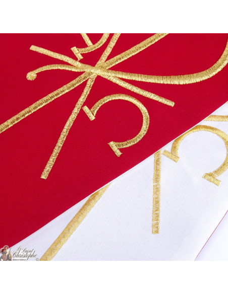 Zweifarbige Priesterstola bestickt