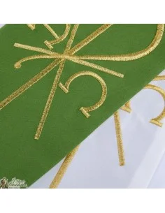 Gekleurde Priester Stoel Geborduurd