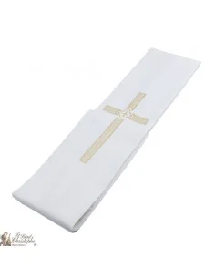 Priest stole Embroidered golden cross honeycomb