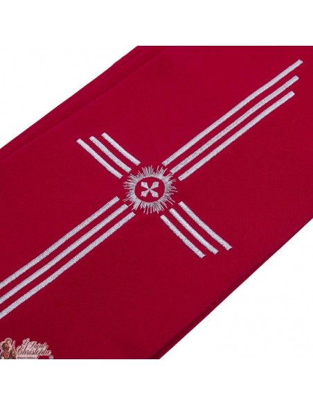 Stola Sacerdote ricamata croce d'argento