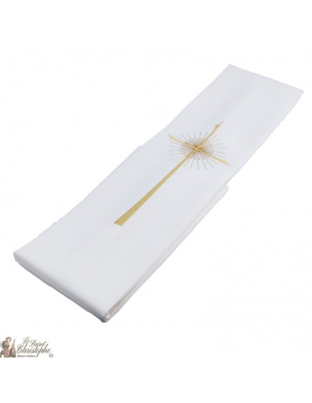 Cross embroidered priest stole