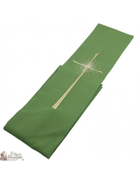 Cross embroidered priest stole