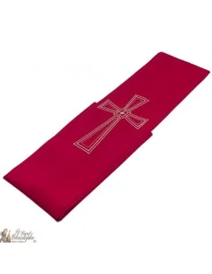 Sacerdote estola cruz de plata bordada