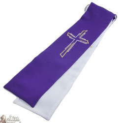 Cruz bordada sacerdote estola