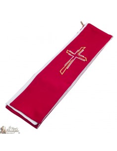 Cross embroidered priest stole