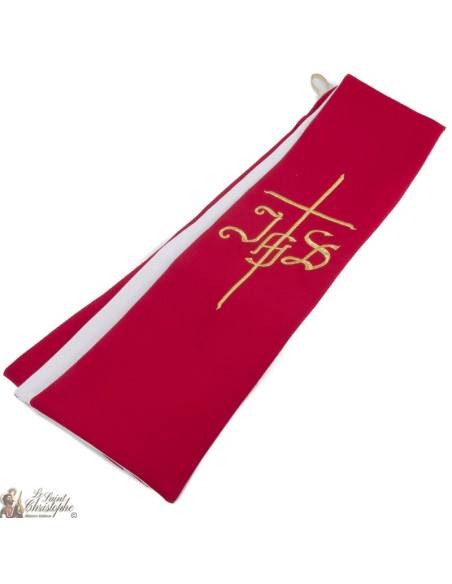 Cross embroidered priest stole