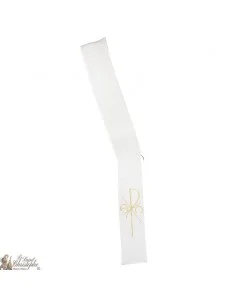 Étole Diacre Blanche brodée -Pax Alpha Omega