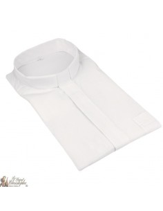 Weißes Priesterhemd mit langen Ärmeln