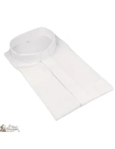 Weißes Priesterhemd mit langen Ärmeln