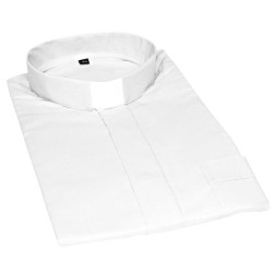 Wit priester shirt korte mouwen