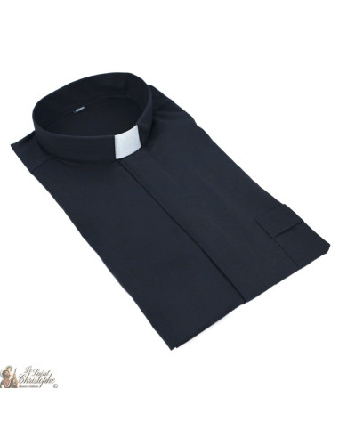 Korte mouw zwart priester shirt