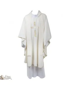 Casula per sacerdote con stola ricamata