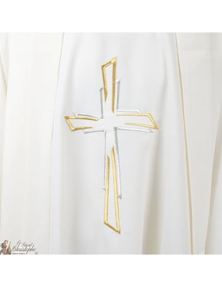 Casulla para sacerdote con estola bordada