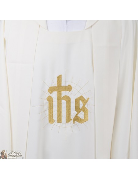 Casula per sacerdote con stola ricamata