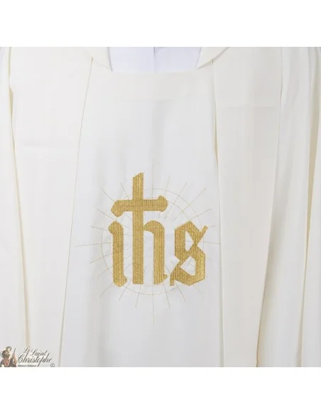 Casulla para sacerdote con estola bordada