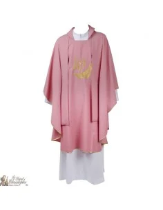 Casulla para sacerdote con estola bordada