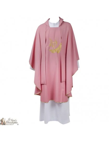 Casula per sacerdote con stola ricamata