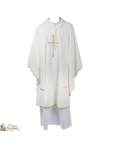 Casula per sacerdote con stola ricamata