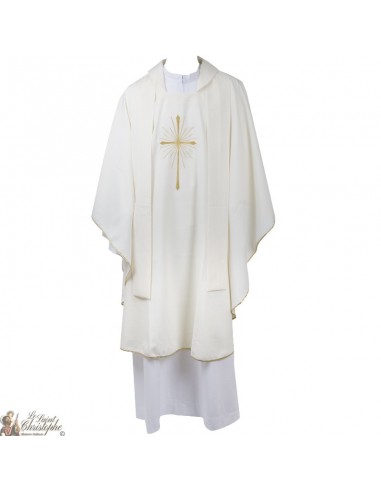 Casula per sacerdote con stola ricamata