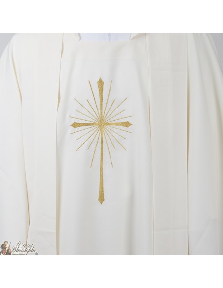 Casula per sacerdote con stola ricamata