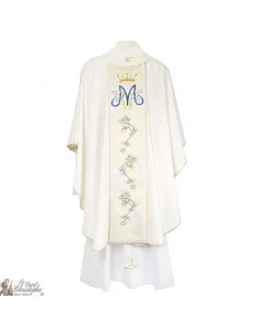 Chasuble pour prêtre avec étole brodée