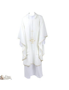 Casula per sacerdote con stola ricamata