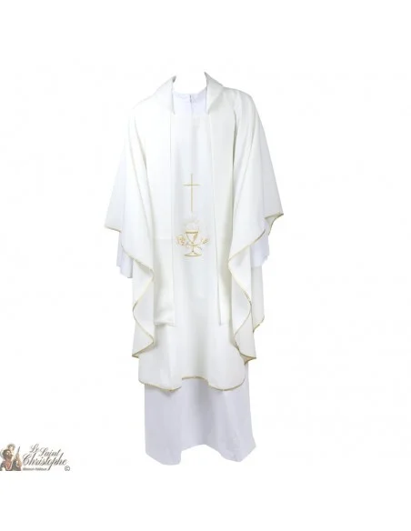 Chasuble pour prêtre avec étole brodée