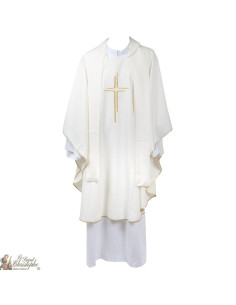 Casula per sacerdote con stola ricamata