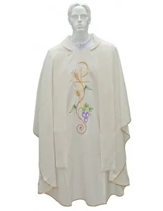 Casula per sacerdote con stola ricamata