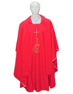 Chasuble for priest with embroidered stole