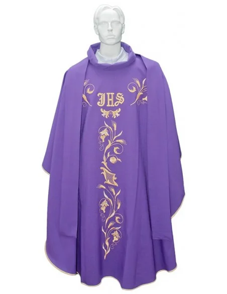 Casula per sacerdote con stola ricamata