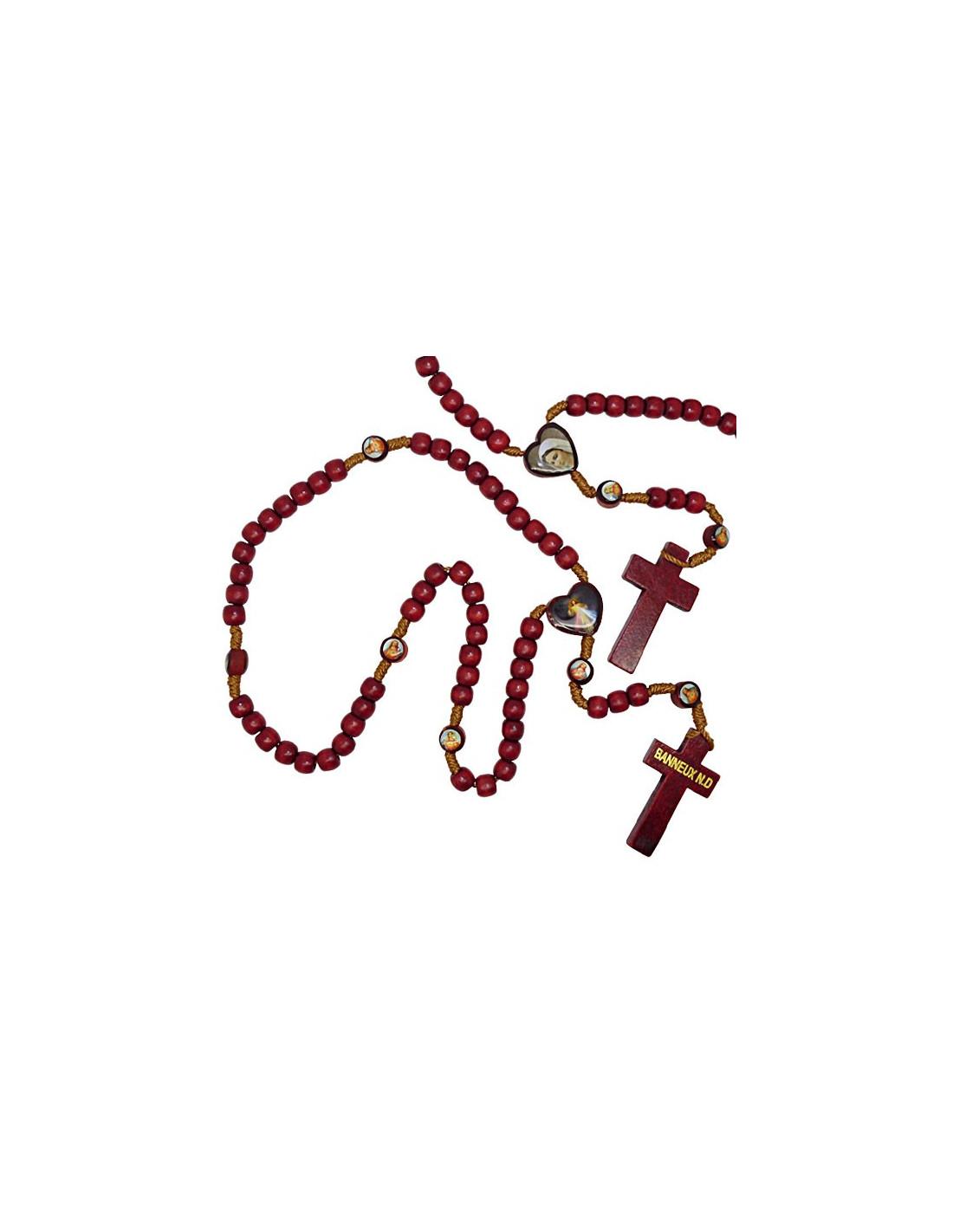 Rosenkranz Aus Holz Mit Fatima-Weihwasser - Religiöse Halskette