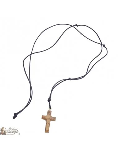 Olivenholzkreuz mit Kordel