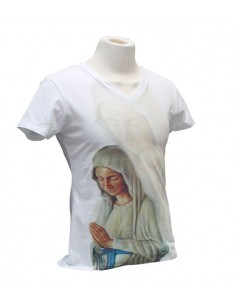 T-Shirt mit V-Ausschnitt der Jungfrau von Banneux