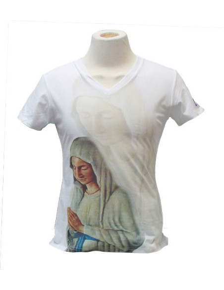 T-shirt Banneux Virgin collo a V