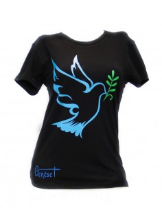 T-Shirt Colombe de la Paix bleue