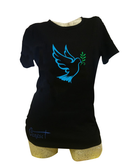 Blaue Friedenstaube T-Shirt