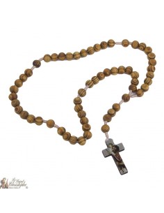 Rosary of Saint Christopher in natural olive wood