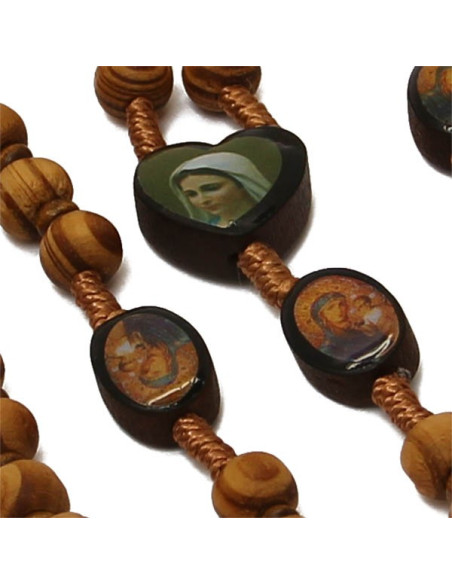 Chapelet en bois olivier Soufanieh et icone