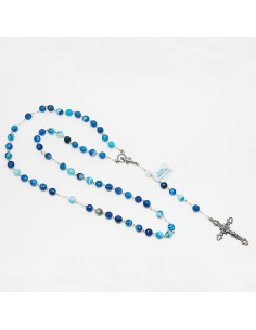 Kapelet Agaat blauw - zilver 925